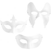 Masker, vit, H: 10-20 cm, B: 18-20 cm, 3x4 st./ 1 förp.
