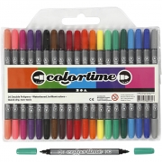 Colortime dubbeltusch, standardfärger, spets 2,3+3,6 mm, 20 st./ 1 förp.