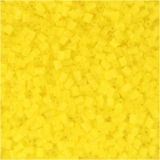 Rocaipärlor, transparent gul, 2-cut, Dia. 1,7 mm, stl. 15/0 , Hålstl. 0,5 mm, 25 g/ 1 förp.