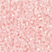 Rocaipärlor, transparent rosa, 2-cut, Dia. 1,7 mm, stl. 15/0 , Hålstl. 0,5 mm, 25 g/ 1 förp.