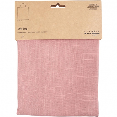 Tote bag, stl. 38x42 cm,  185 g, rosa, 1 förp.