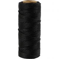 Bambusnöre, svart, tjocklek 1 mm, 65 m/ 1 rl.