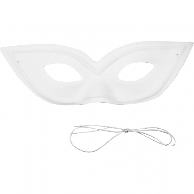 Masker, vit, H: 7 cm, B: 20 cm, 12 st./ 1 förp.
