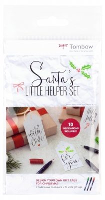Santas little helper Pensel pennor och etiketter