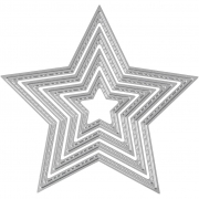 Skär och prägelschablon, stjärnor, Dia. 3,5-11,5 cm, 1 st.