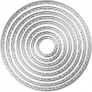 Skär och prägelschablon, cirklar, Dia. 1,5-7 cm, 1 st.
