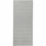 Stickers, silver, kors, 10x23 cm, 1 ark