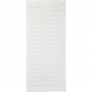 Stickers, vit, barnedåb, 10x23 cm, 1 ark