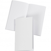 Notisbok, vit, stl. 9,5x16,6 cm, blank, 32 , 100 g, 1 st.
