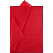 Silkespapper, röd, 50x70 cm, 17 g, 10 ark/ 1 förp.