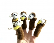 Fingerdockor 5 små apor