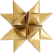 Stjärnstrimlor, guld, L: 44+78 cm, Dia. 6,5+11,5 cm, B: 15+25 mm, glitter,lack, 40 strimlor/ 1 förp.