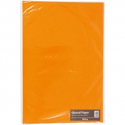 Glanspapper, orange, 32x48 cm, 80 g, 25 ark/ 1 förp.