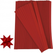 Stjärnstrimlor, röd, L: 45 cm, B: 15 mm, Dia. 6,5 cm, 500 strimlor/ 1 förp.