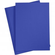 Färgad kartong, kungsblå, A4, 210x297 mm, 180 g, 20 ark/ 1 förp.