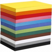 Creativ kartong, mixade färger, A4, 210x297 mm, 180 g, 1200 mix. ark/ 1 förp.