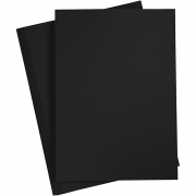Färgad kartong, svart, A4, 210x297 mm, 210-220 g, 10 ark/ 1 förp.