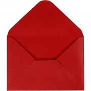 Kuvert, röd, kuvertstl. 11,5x16 cm, 110 g, 10 st./ 1 förp.