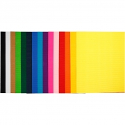 Wellpapp, mixade färger, 50x70 cm, 80 g, 15 ark/ 1 förp.