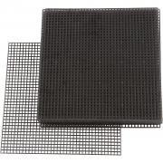 Syplast, svart, stl. 14x14 cm, Hålstl. 3x3 mm, 50 ark/ 1 förp.