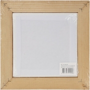 Träram med målarplatta, vit, djup 1,5 cm, stl. 20,8x20,8 cm, 1 st.