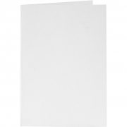Kort och kuvert, vit, kortstl. 10,5x15 cm, kuvertstl. 11,5x16,5 cm, 110+230 g, 6 set/ 1 förp.