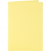 Kort och kuvert, gul, kortstl. 10,5x15 cm, kuvertstl. 11,5x16,5 cm, 110+220 g, 6 set/ 1 förp.