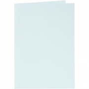 Kort och kuvert, ljusblå, kortstl. 10,5x15 cm, kuvertstl. 11,5x16,5 cm, 110+220 g, 6 set/ 1 förp.