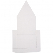 Figurformade krasselådor, vit, hus, H: 20 cm, 6 set/ 1 förp.