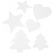 Julfigurer, vit, stl. 6-10 cm, 240 g, 300 st./ 1 förp.