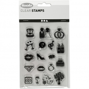 Clear Stamps, bröllop, 11x15,5 cm, 1 ark