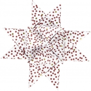 Stjärnstrimlor, röd, vit, L: 44+78 cm, B: 15+25 mm, Dia. 6,5+11,5 cm, 48 strimlor/ 1 förp.