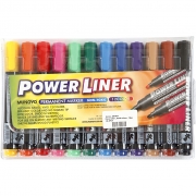 Power Liner, mixade färger, spets 1,5-3 mm, 12 st./ 1 förp.
