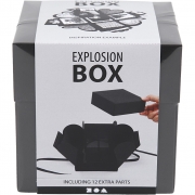 Exploding Box, svart, stl. 7x7x7,5+12x12x12 cm, 1 st.