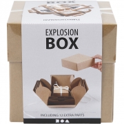 Exploding Box, natur, stl. 7x7x7,5+12x12x12 cm, 1 st.