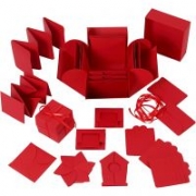 Exploding Box, röd, stl. 7x7x7,5+12x12x12 cm, 1 st.