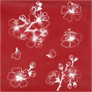 Screen stencil, blommor, 20x22 cm, 1 ark