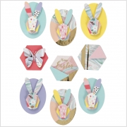 3D Stickers, kaniner, H: 30-45 mm, B: 32-35 mm, 9 st./ 1 förp.
