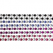 Rhinstenar, stickers, svart, blå, lila, röd, L: 15 cm, B: 4 mm, 8 ark/ 1 förp.