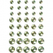 Halv-pärlor, grön, stl. 6+8+10 mm, 40 st./ 1 förp.