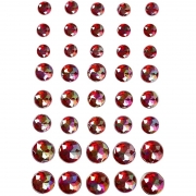 Halv-pärlor, röd, stl. 6+8+10 mm, 40 st./ 1 förp.