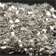 Glitter, silver, stl. 1-3 mm, 30 g/ 1 burk