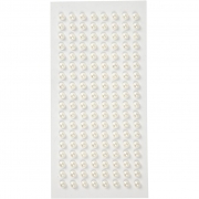 Halv-pärlor, vit, Dia. 5 mm, 144 st./ 1 förp.