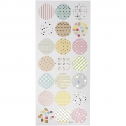 Stickers, pastell, 10x23 cm, 1 ark