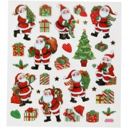 Stickers, klassiska julfigurer, 15x16,5 cm, 1 ark