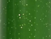 Glas- och porslinstusch, ljusgrön, glitter, spets 2-4 mm, semi opaque, 1 st.