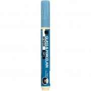 Porslin- och glaspenna, ljusblå, spets 2-4 mm, täckande, 1 st.