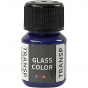 Glasfärg transparent, briljantblå, 30 ml/ 1 flaska