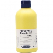 Schmincke AKADEMIE® Acryl color , lemon yellow (222), semi transparent, 500 ml/ 1 flaska