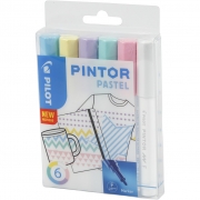PILOT Pintor tuschpennor, pastellfärger, 6 st./ 1 förp.